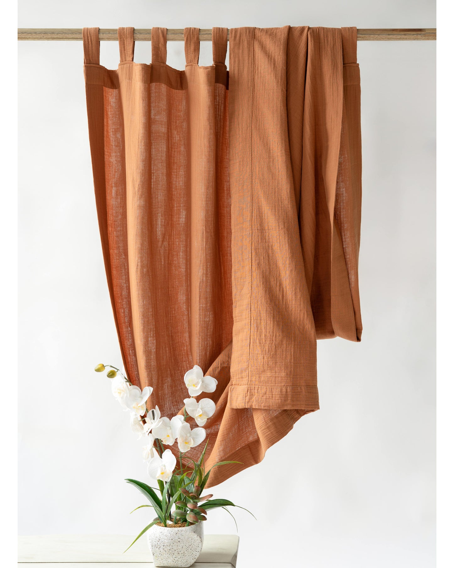 Terracotta Muslin Curtain | Color 36/69