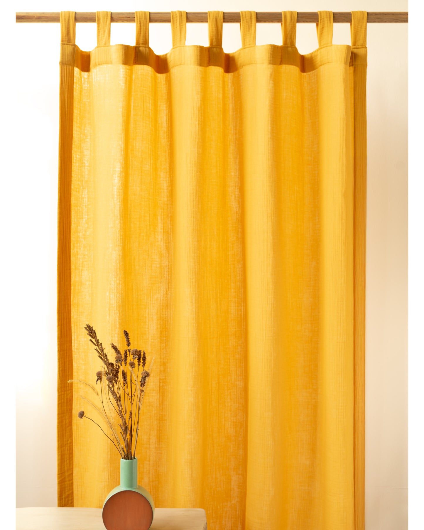 Mustard Yellow Muslin Curtains - 42/69